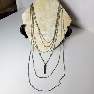 Lucky Brand 6 strand longline necklace